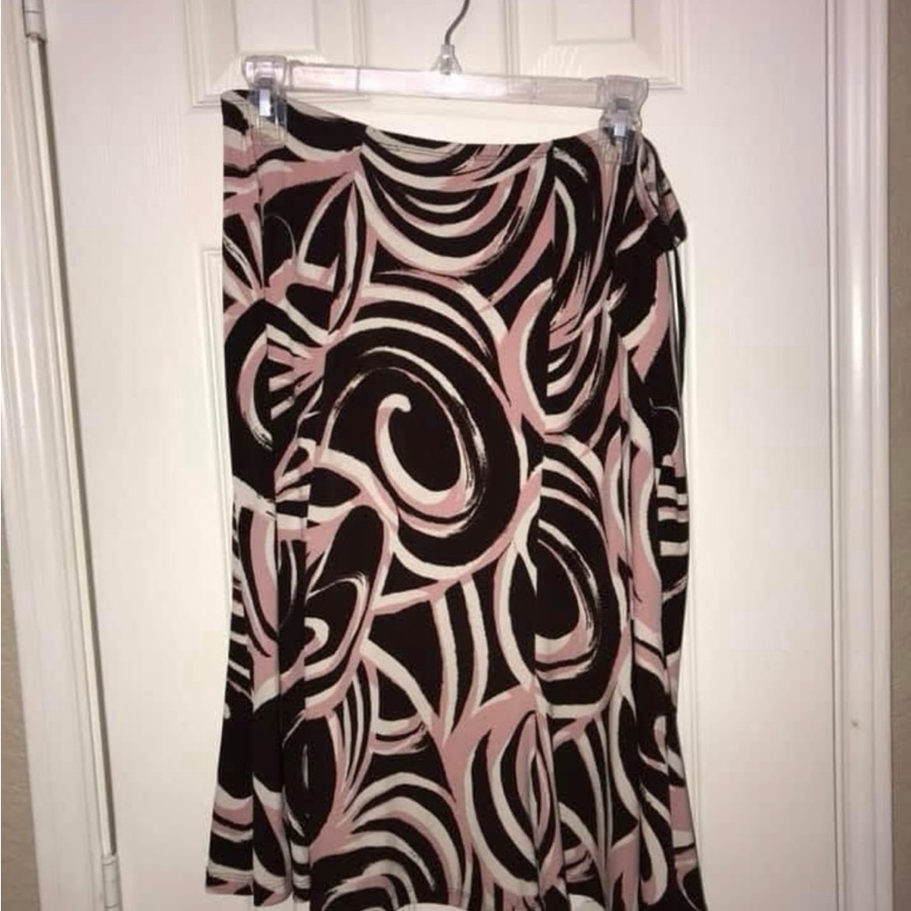 Stylish Pink and Brown Swirl Skirt